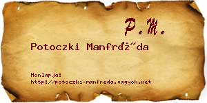 Potoczki Manfréda névjegykártya